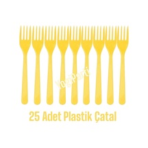 Plastik Çatal 25'li Sarı Çatal Renkli Tüm Yaşlar
