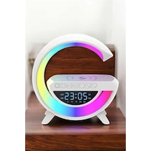 Tek Bluetooth Hoparlör 15w Kablosuz Hızlı Şarj Led Gece Lambası Najmaddin