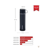 Trailmate Serisi Bardaklı 500 Ml Çelik Termos Acı Kahverengi