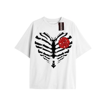 Adrift Brook Baskılı Oversize Kalıp Unisex T-shirt Beyaz
