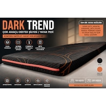 Dark Plus Topper, Yatak Pedi, Şilte, Misafir Yatağı, Yer Yatağı, Yer Minderi 24 Dns Sünger Dark Trend Kumaş Fermuarlı Yıkanabilir Kılıf Zishhome Karavan, Tiny House, Bungalov Kılıflı