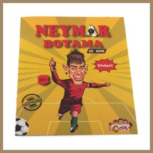 Bezos Neymar Çıkartmalı Maskeli Boyama Kitabı 22 Çok Renkli