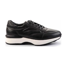 Bambi Siyah Leather Erkek Sneaker E01757167403 Siyah