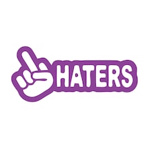 Haters Araba Sticker 17x17 Cm Mor