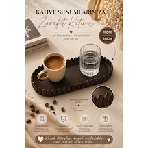 Kahve Sunumlarınıza Zarafet Katan Dekoratif Tepsi Çekirdek Detaylı Sunum Tepsi - 878365275 Çekirdek Detaylı Sunum Tepsi