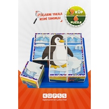 6 Farklı Deniz Hayvanları Eğitici 3d Küp Puzzle 3 4 5 6 Yaş