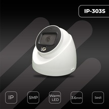 Hs Ip-303s 5mp Ip Seslı Warm Led Dome Güvenlik Kamerası