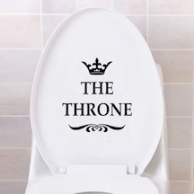 Taht Oyunları The Throne Klozet Kapağı Banyo Wc Sticker 23x23 Cm Siyah