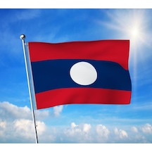 Laos Devleti Bayrağı Premium Raşel Kumaş 70x105 Cm Diğer
