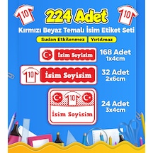 Futbol Milli Takım Temalı Okul Kreş Kişiye Özel İsim Etiket Seti - Model 39 Çok Renkli