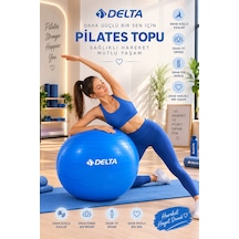 Kutulu 65 Cm Pilates Topu Şişirme Pompası Seti Egzersiz Topu 65cm Plates Seti