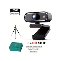 Chuangyinshop Fhd-1080p Webcam Q5 Black Exhqdr Q5 Uhd 4k 120 Derece Genis Acili Usb Kamera Tip C Adaptorlu Tripod