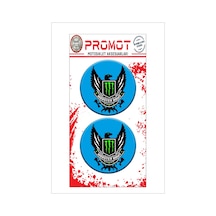 Damla Logo Sticker Monster Kabartmalı 5x5cm 10 Nötr