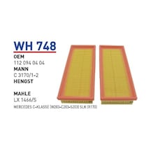 WUNDER WH748 HAVA FİLTRESİ - MERCEDES C-KLASSE(W203-C203-S203) SL