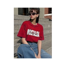 Medinenur Nostalgia Baskılı Unisex Tshirt Kırmızı