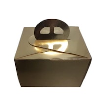 Saplı Pasta Kutusu Gold 21 x 21 x 13 10 Adet
