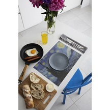 Dekoratif Baskılı Keçe Amerikan Servisi, Supla 2'Li Servis Takım  -387 Çok Renkli