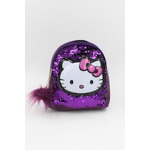 Chantaky Chantaky 039 3005 Hello Kitty Kedicikli Payetli Işıklı Mor Sırt Çantası Mor