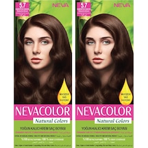 Neva Color Natural Color Saç Boyası 5.7 Kışkırtıcı Kahve 2'li Set