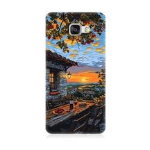 Samsung Galaxy A7 2016 Uyumlu Gün Batımı Desenli Silikon Kılıf