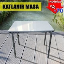 Depolife Depolife Bahçe Balkon Mutfak Yemek Masası Katlanır Piknik 60X90Cm