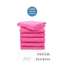 6 Adet Mutfak Havlusu El Yüz Havlusu Pembe