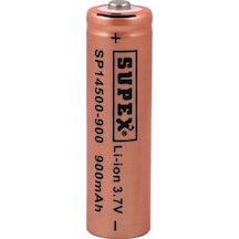Supex SP14500-900 900 mAh 3.7 V 14500 Li-Ion Şarj Edilebilir Pil