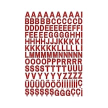 Kırmızı Alfabe Harfler Sticker Seti - Etiket Seti Sketchbook