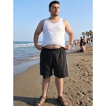 Gym Büyük Beden Erkek Deniz Şortu Siyah