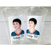 Kişiye Özel Plastik Parti Bardakları Doğum Günü Süsleme 10 Adet 0