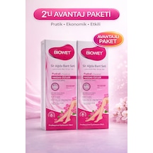Biowet Pudralı Sir Ağda Bant Seti 41 Li Hassas Ciltler İçin Rosehip E Epilasyon Seti 2 Paket