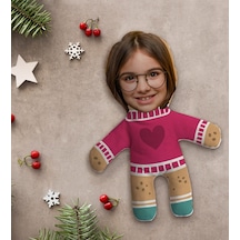 Bk Gift Kişiye Özel Fotoğraflı Kurabiye Adam Kostümlü Kız Çocuk Bebek Yastık-3