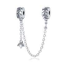 Fubena 925 Ayar Gümüş Arı Sallantılı Koruma Zincirli Charm