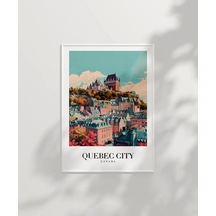 Çerçevesiz Poster Tarihi Quebec Şehir Baskısı
