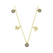 Kelebek Charm Kolye 718901 Gold Gümüş
