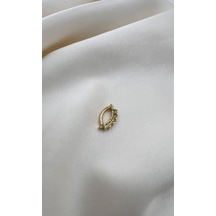 Bb Beş Yaş Halka Göbek Piercing Altın