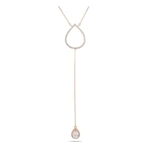 Kuyumcudukkani Zincirli"sallantılı Damla"kolye-37215-r-w Rose Gold