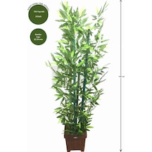 Yapay Çiçek Deposu Yapay Bambu Ağacı 6 Gövde Yeşil Renk Bambulu 140 Cm Model14