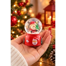 Led Işıklı Mini Noel Baba Kar Küresi 7 Cm 2027 Yeni Yıl Temalı Dekoratif Biblo Yılbaşı Hediyesi