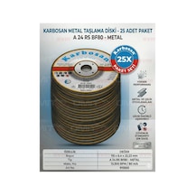 Metal Taşlama Diski 115x6.4 Mm Avuç İçi Spiral Çapak Alma Taşı 25 Adet