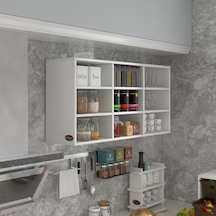 Kenzlife Hazır Mutfak Hortus22 Byz 060 120 22 Banyo Dolabı Raflı Kapaksız Arkalıklı