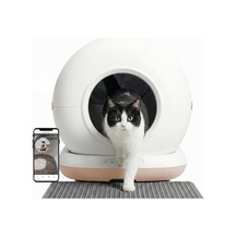 Cb002 Kameralı Akıllı Otomatik Kedi Tuvaleti, App İle Uzaktan Kontrol, 72lt Hazne, 7lt Çöp Haznesi Beyaz-bej