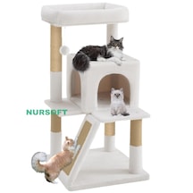 Nursoft Teraslı Dekoratif Kedi Tırmalama Evi - 0091