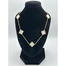 Arnes Jewelry Çelik Yonca Kolye Gold 45 CM Gold