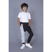 Toontoy Kids Toontoy Erkek Çocuk Şalvar Tipi Fermuar Detaylı Eşofman Alt Gri Melanj
