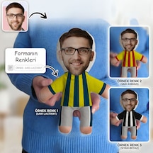 Bk Gift Kişiye Özel Forma Rengini Belirle Fotoğraflı Taraftar  Bebek Yastık Çok Renkli
