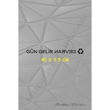 Gün Gelir Devran Döner Sticker Folyo - Siyah - 40 X 3.5 Cm