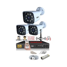 Ids 3 Kameralı 5mp Sony Lensli 1080p Fullhd Gece Renkli Full Kamera Seti Su Geçirmez Cepten İzle Ds 2034hd Wl Set3 Nohdd