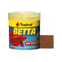 Tropical Betta Krill Ve Kan Kurdu Katkılı Pul Yem 50 ML
