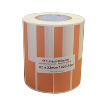 Kablo Bağlama Ve Tanımlama Etiketi Mat Pp Opak 82x22mm 1000 Adet Turuncu Çok Renkli